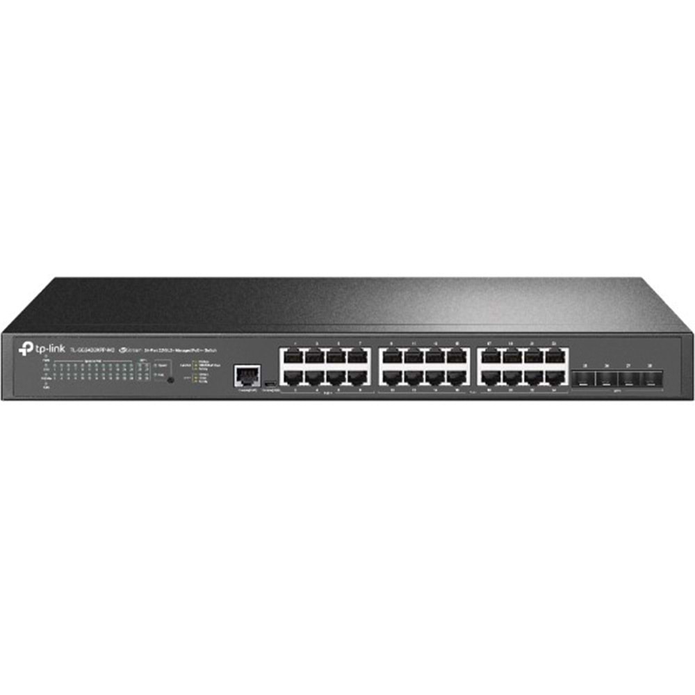 TP-LINK 24port 16port PoE 500w 4-SFP 10GbE / 2.5GbE Yönetilebilir Switch