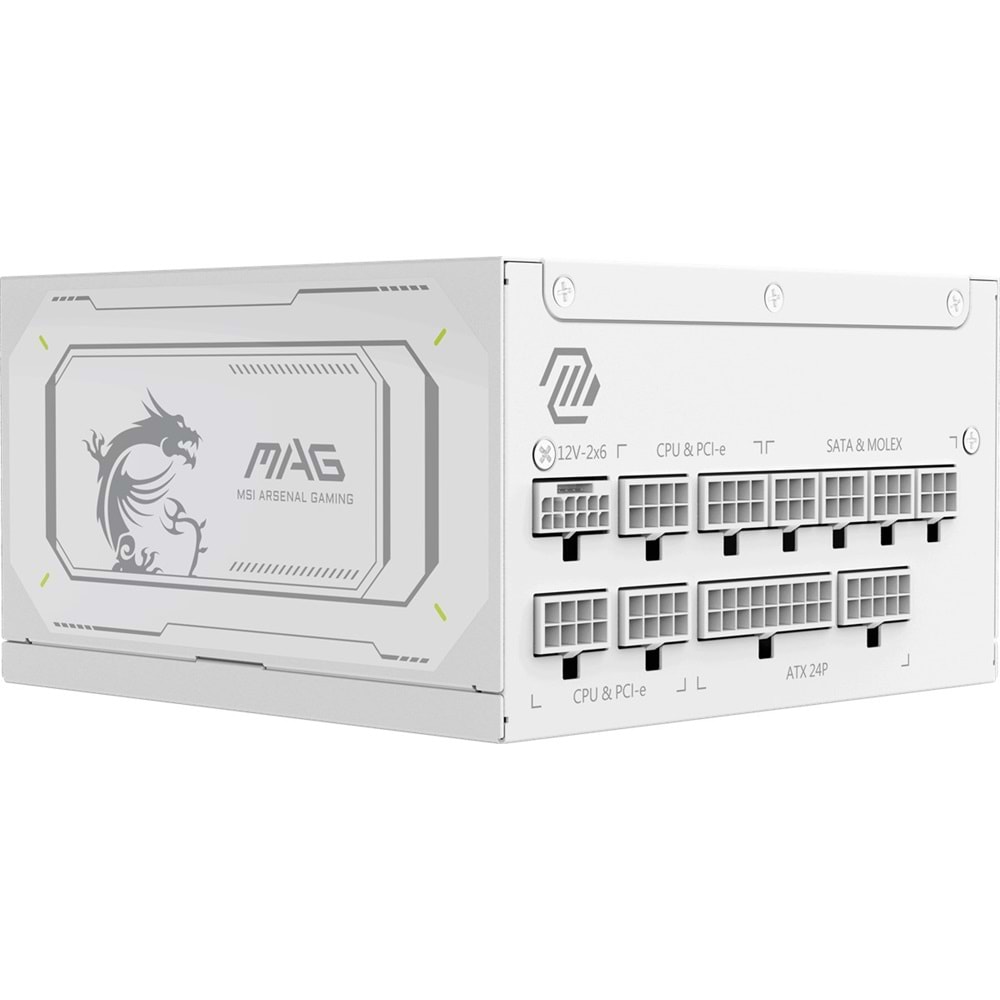 MSI 1000w 80+ Gold MAG A1000GL PCIE5 WHITE Tam Modüler Power Supply