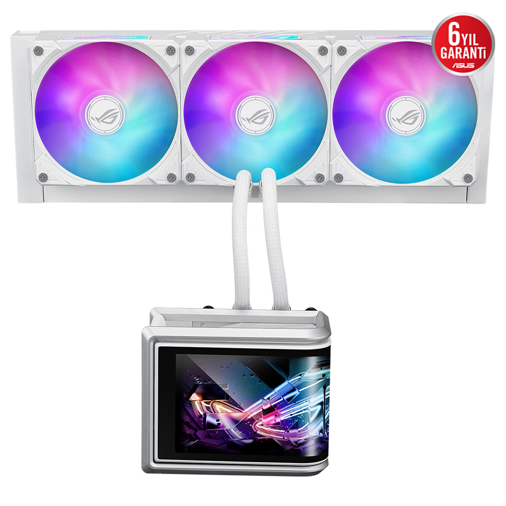 ASUS 360mm ROG RYUO IV 360 WHITE ARGB Sıvı Soğutmalı AM5-1851p İşlemci Fanı Beyaz