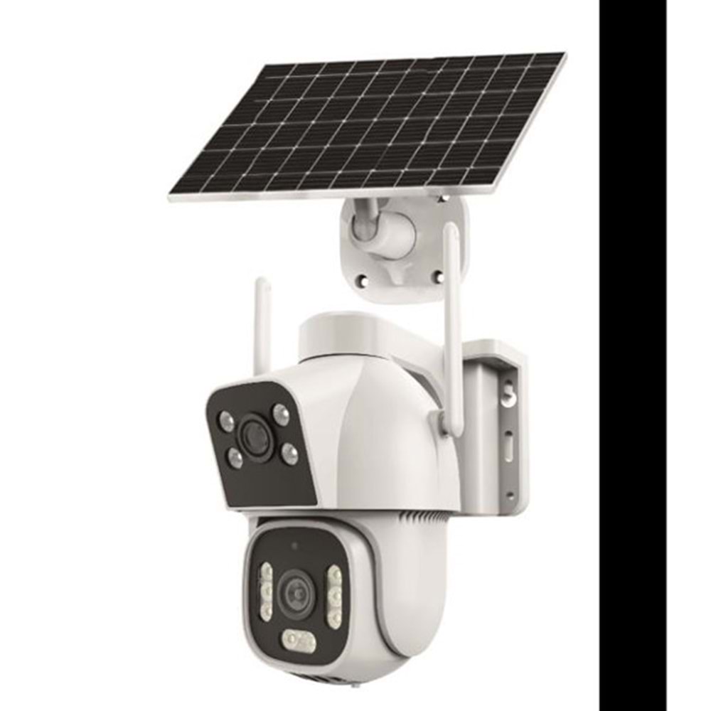 INOX 2+2MP PTZ Speed Dome 3.6mm Kablosuz IP Solar Kamera 4G Sim Kart Destekli X15