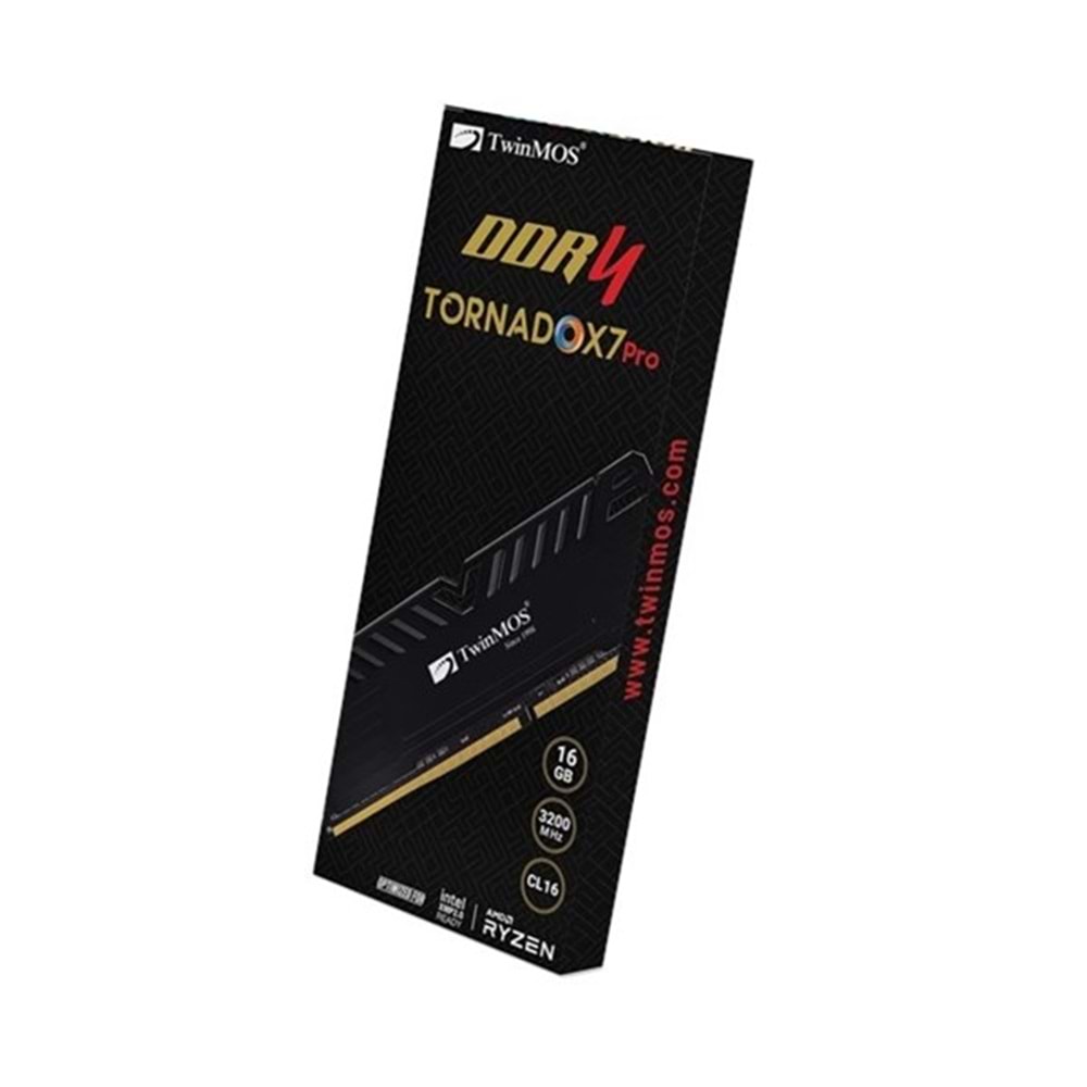 TWINMOS 16GB DDR4 3200MHZ CL16 PC RAM TORNADO X7 PRO TMD416GB3200D16BKX7P