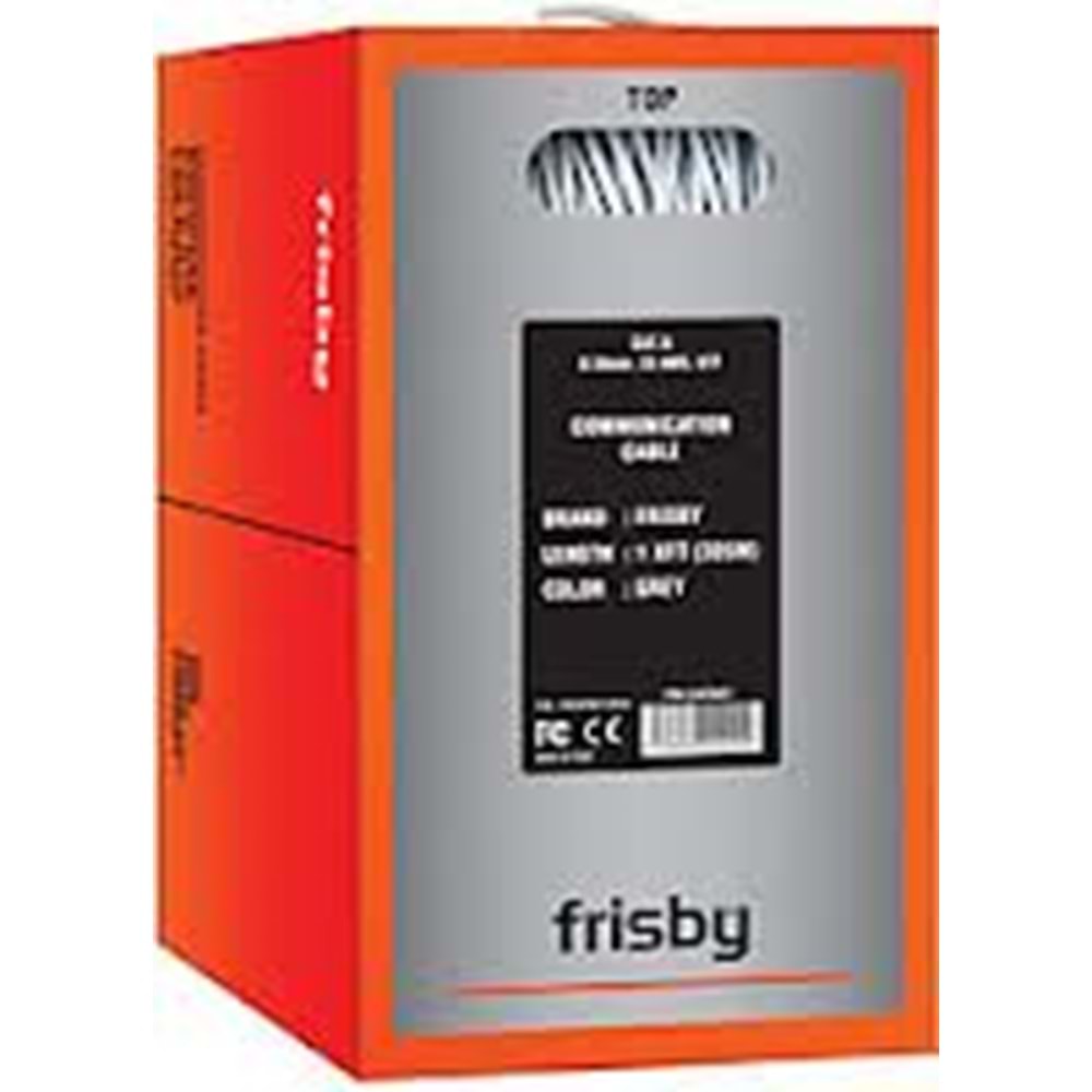 FRISBY 305metre 23AWG Gri CAT6 Kablo FR-CAT601