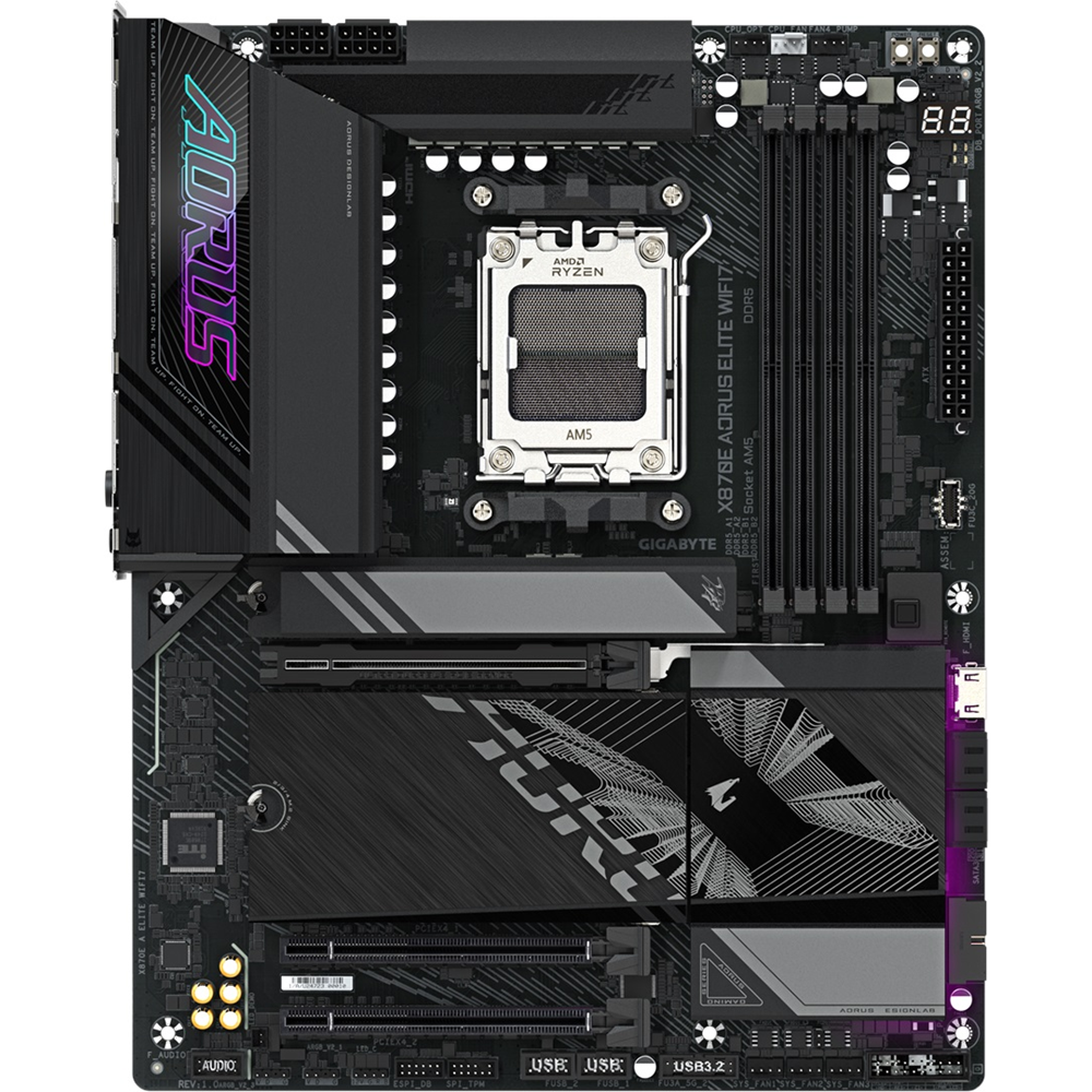 GIGABYTE X870E AORUS ELITE WIFI7 DDR5 HDMI TYPE-C PCIE 5.0 AM5 ATX 