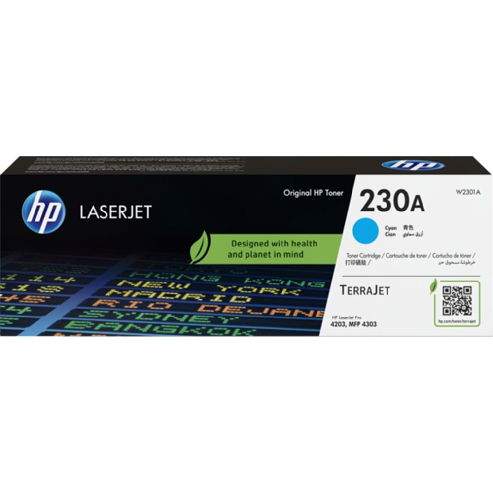 HP 230A Mavi (Cyan) LaserJet Toner Kartuşu (W2301A)