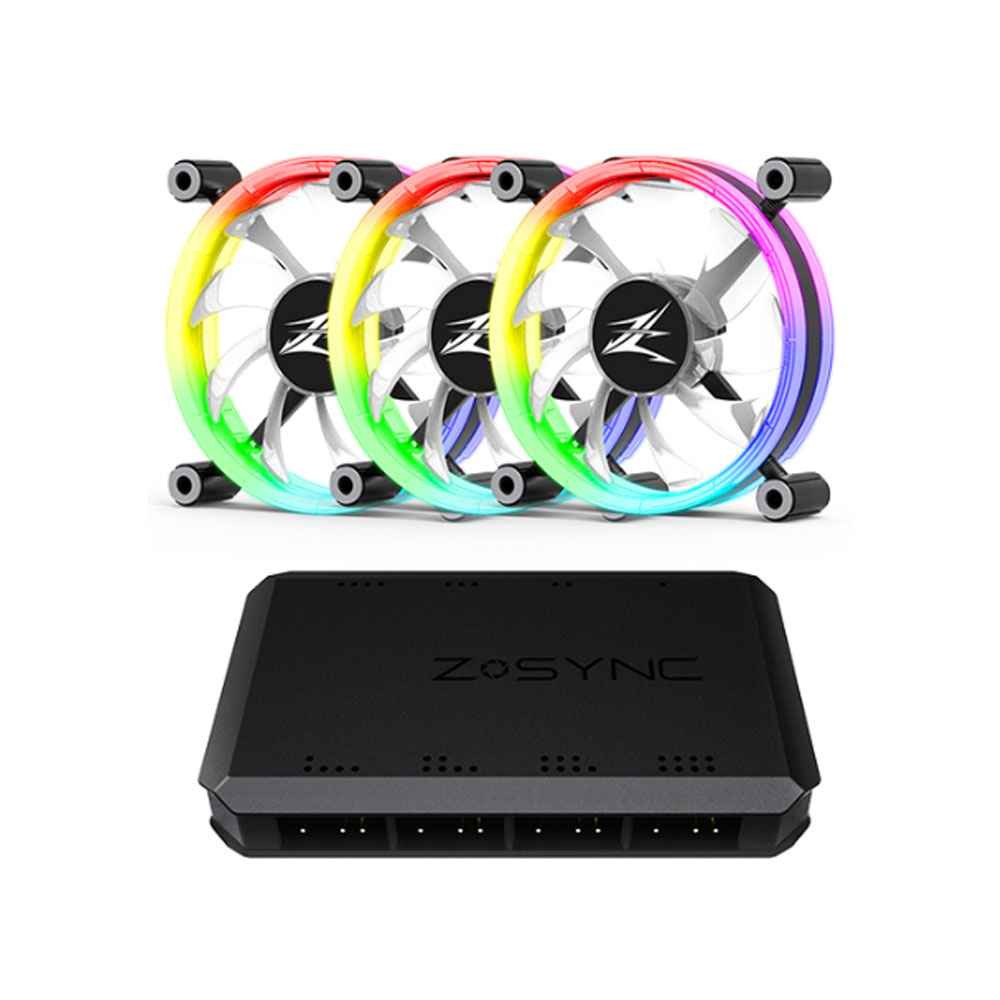 ZALMAN ZM-LF120A3 ARGB 120mm Dual Ring 3'lü Fan Seti (Kontrolcü Dahil)