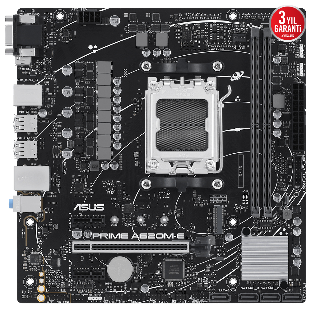 ASUS PRIME A620M-E DDR5 HDMI PCIE 4.0 AM5 mATX