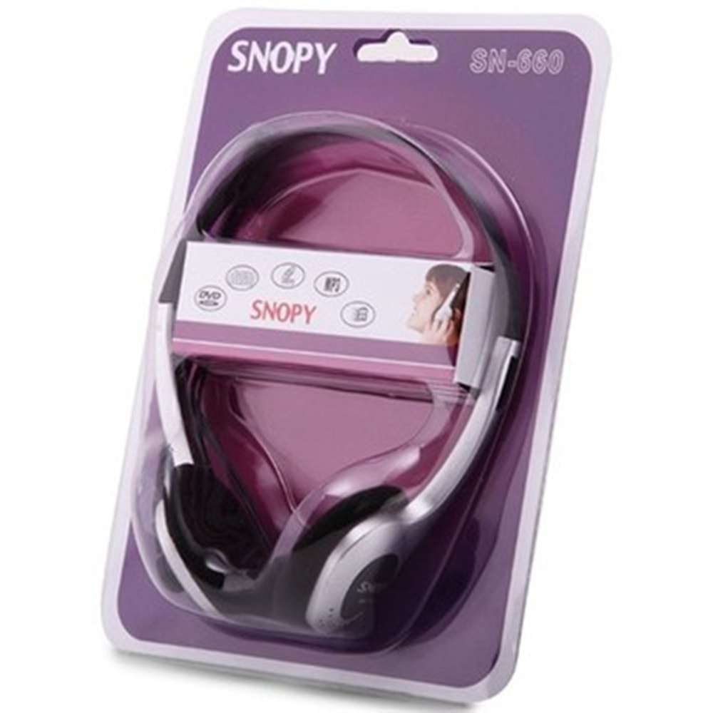 SNOPY SN-660 USB Siyah Mikrofonlu Kulaklık