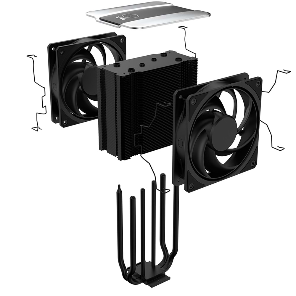 COOLERMASTER V4 ALPHA 3DHP MAZ-T2HP-217PK-R1 AM5-1851p Hava Soğutmalı İşlemci Fanı