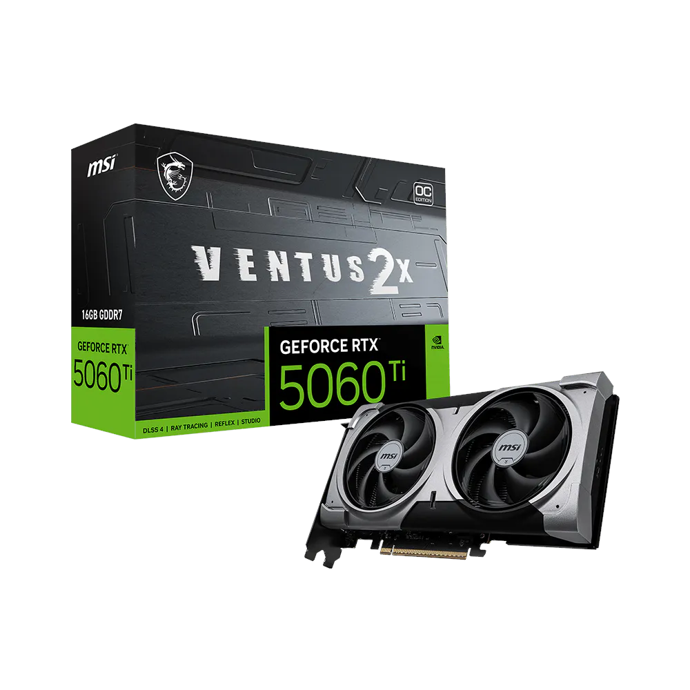 MSI RTX5060TI 16GB VENTUS 2X OC PLUS GDDR7 128bit HDMI DP PCIe 5.0