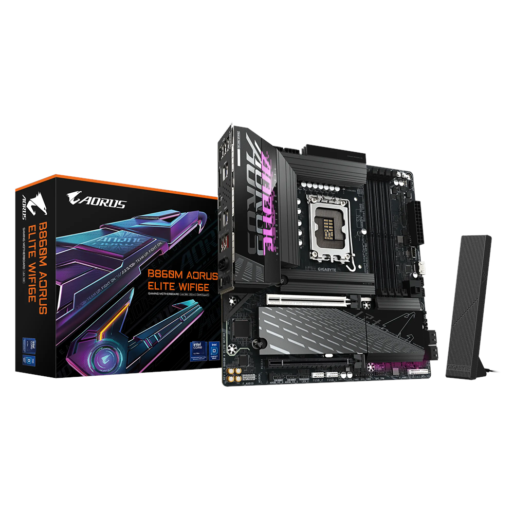 GIGABYTE B860M AORUS ELITE WIFI6E DDR5 HDMI-DP PCIE 5.0 1851p mATX