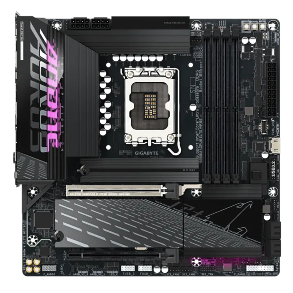 GIGABYTE B860M AORUS ELITE WIFI6E DDR5 HDMI-DP PCIE 5.0 1851p mATX