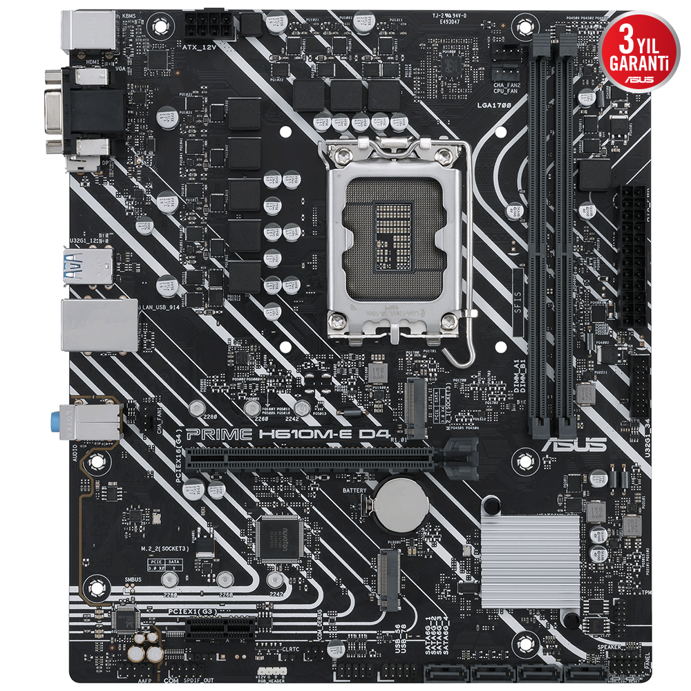 ASUS PRIME H610M-E D4-CSM DDR4 HDMI DP VGA PCIe 4.0 1700p mATX