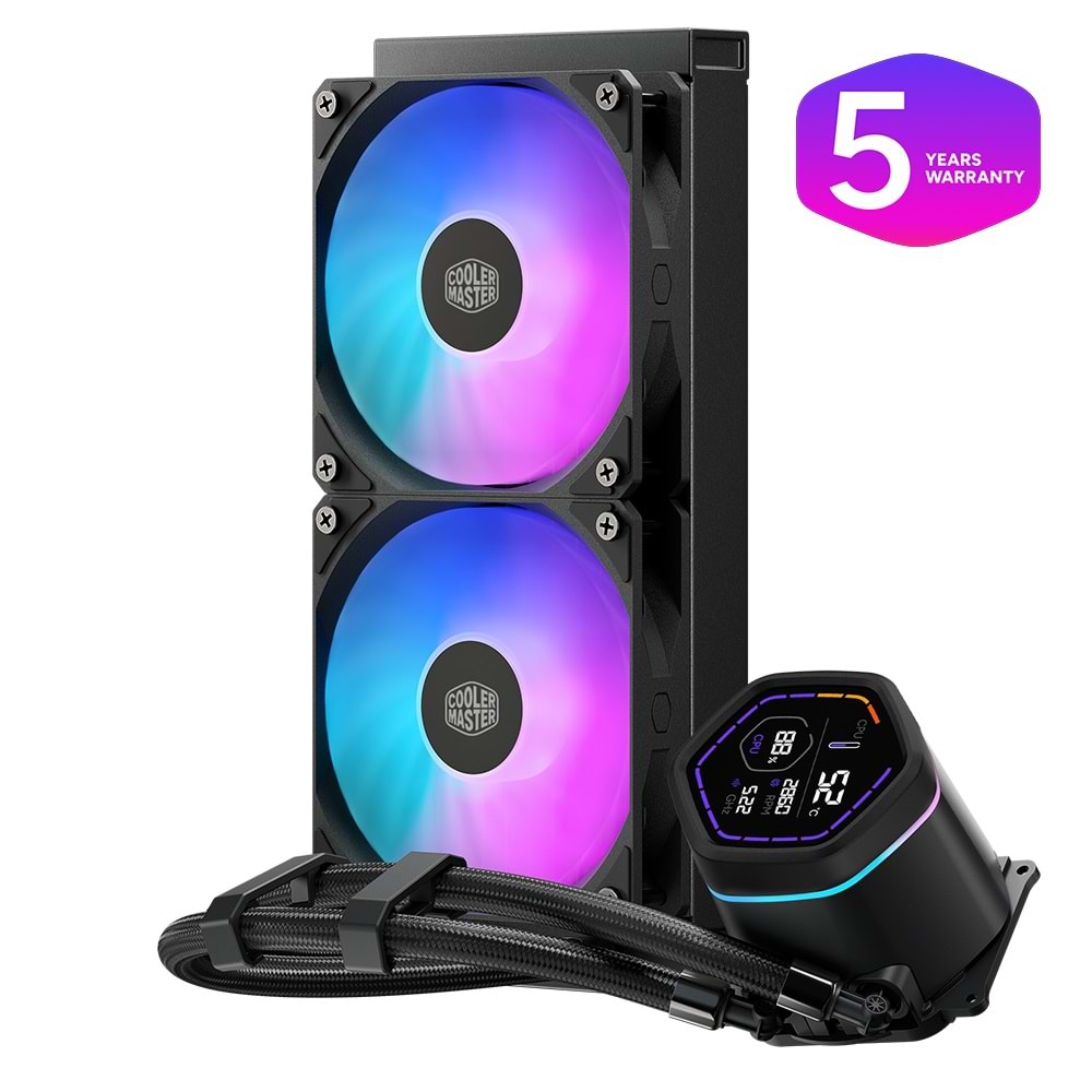 COOLERMASTER 240mm ML240 CORE Nex Digital MLX-D24M-A18PA-RD ARGB Sıvı Soğutmalı AM5-1851p İşlemci Fanı
