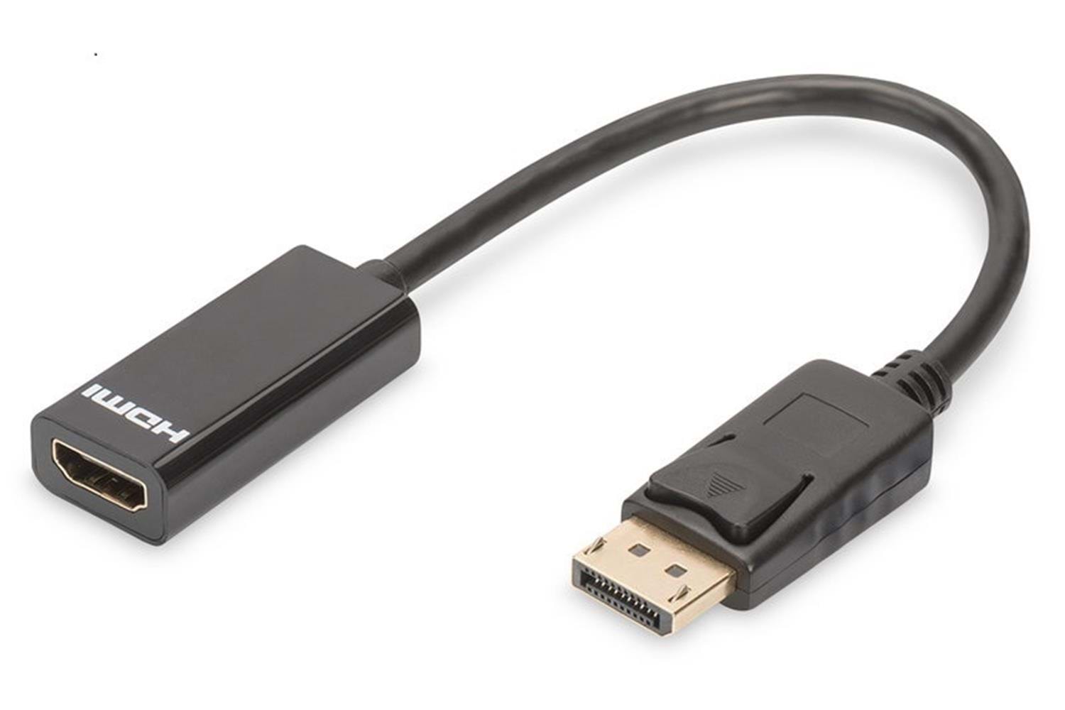 Digutus AK-340408-001-S DisplayPort (DP) HDMI DP Erkek - HDMI Tip A Dişi, 0.15 metre, siyah