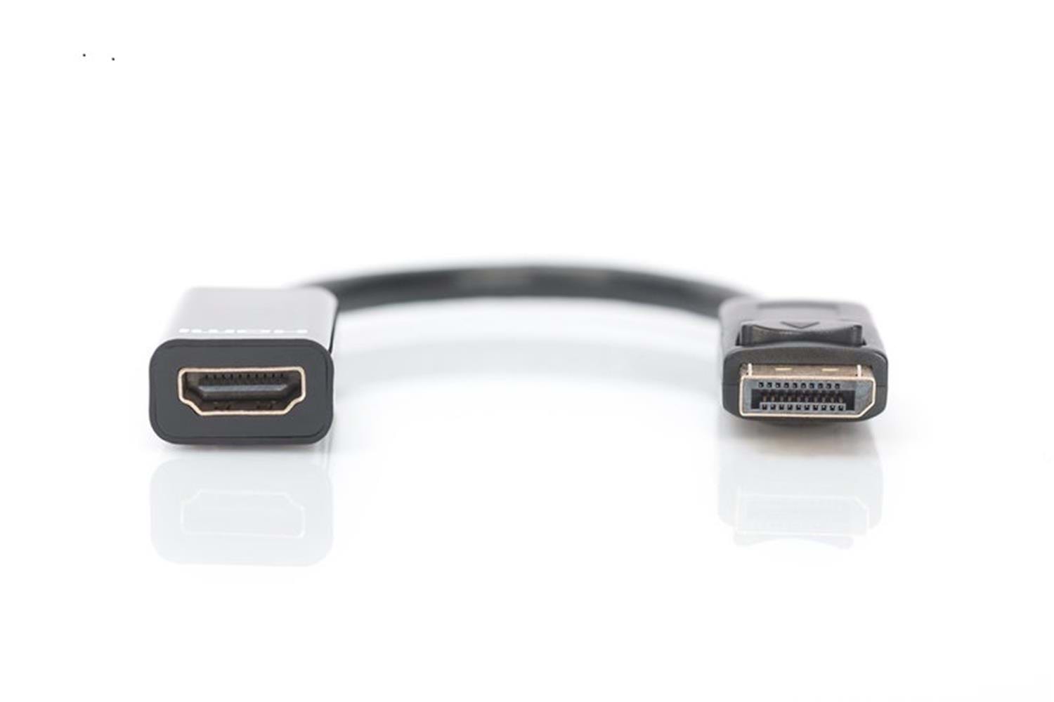 Digutus AK-340408-001-S DisplayPort (DP) HDMI DP Erkek - HDMI Tip A Dişi, 0.15 metre, siyah