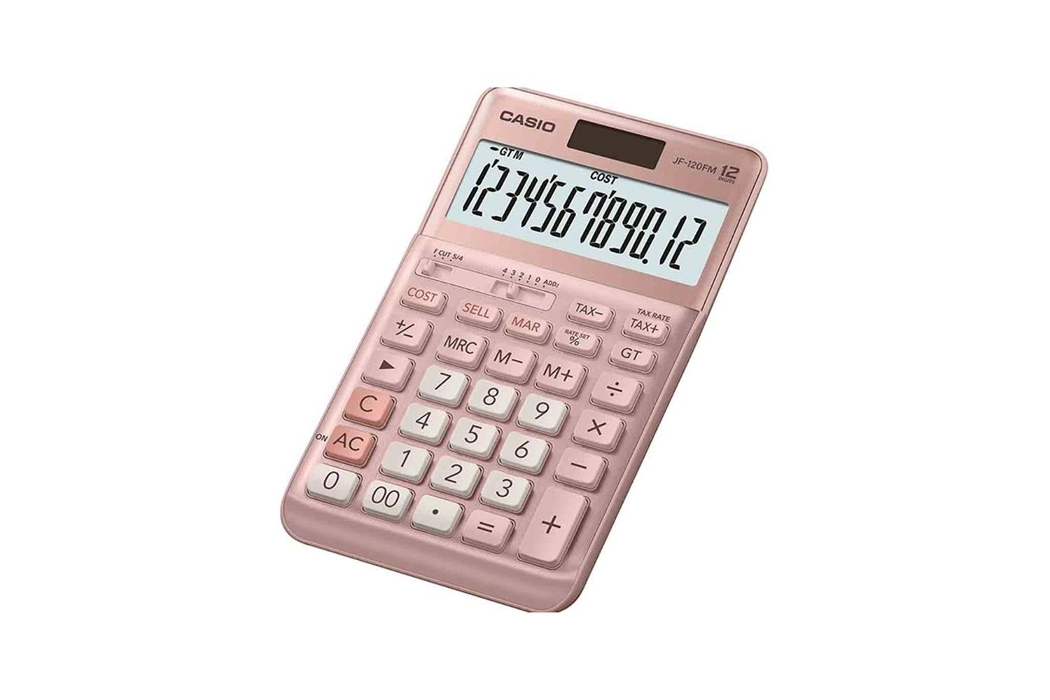 Casio JF-120FM-PK Pembe 12 Hane Masa Üstü Hesap Makinesi