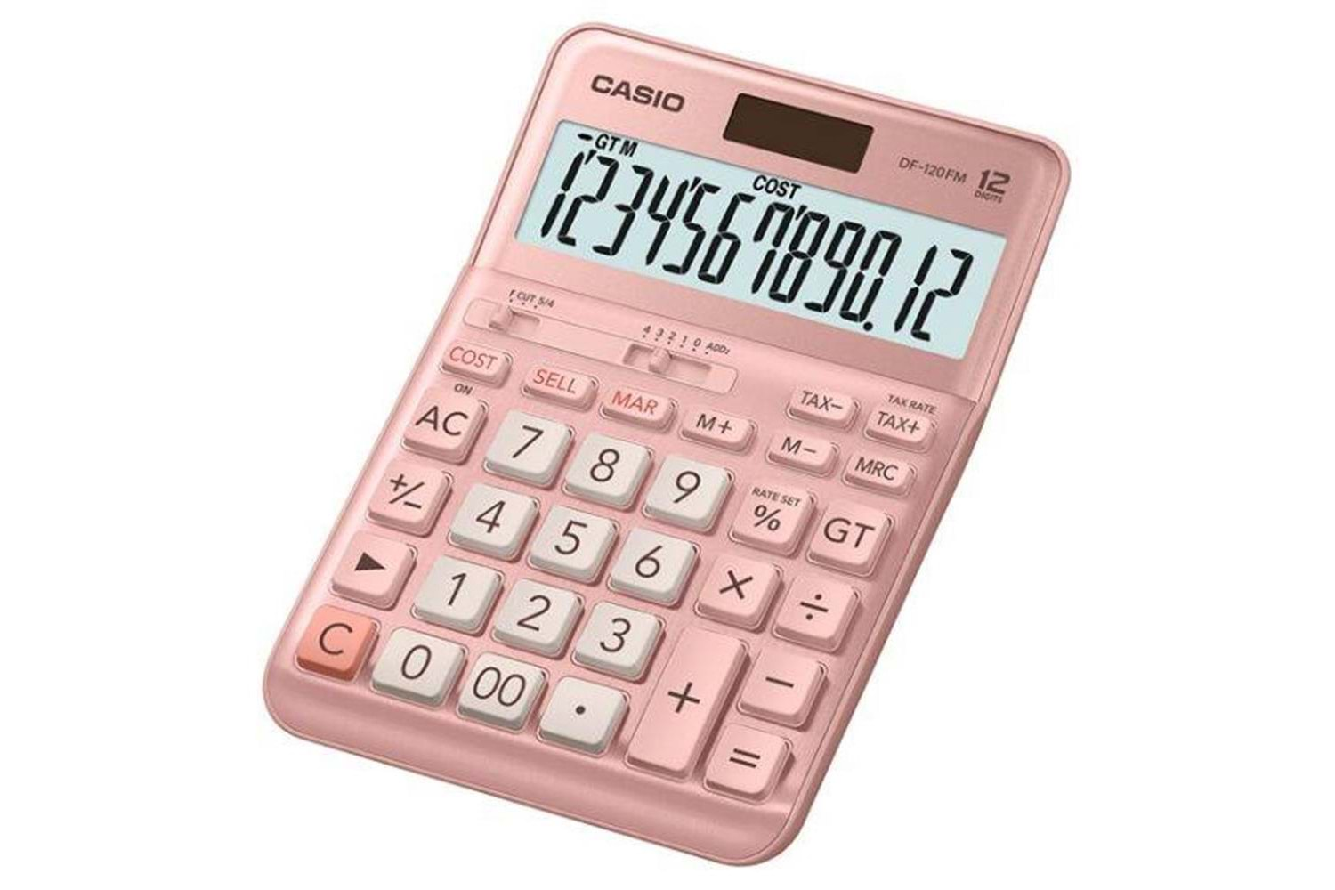 Casio DF-120FM-PK Pembe 12 Hane Masa Üstü Hesap Makinesi