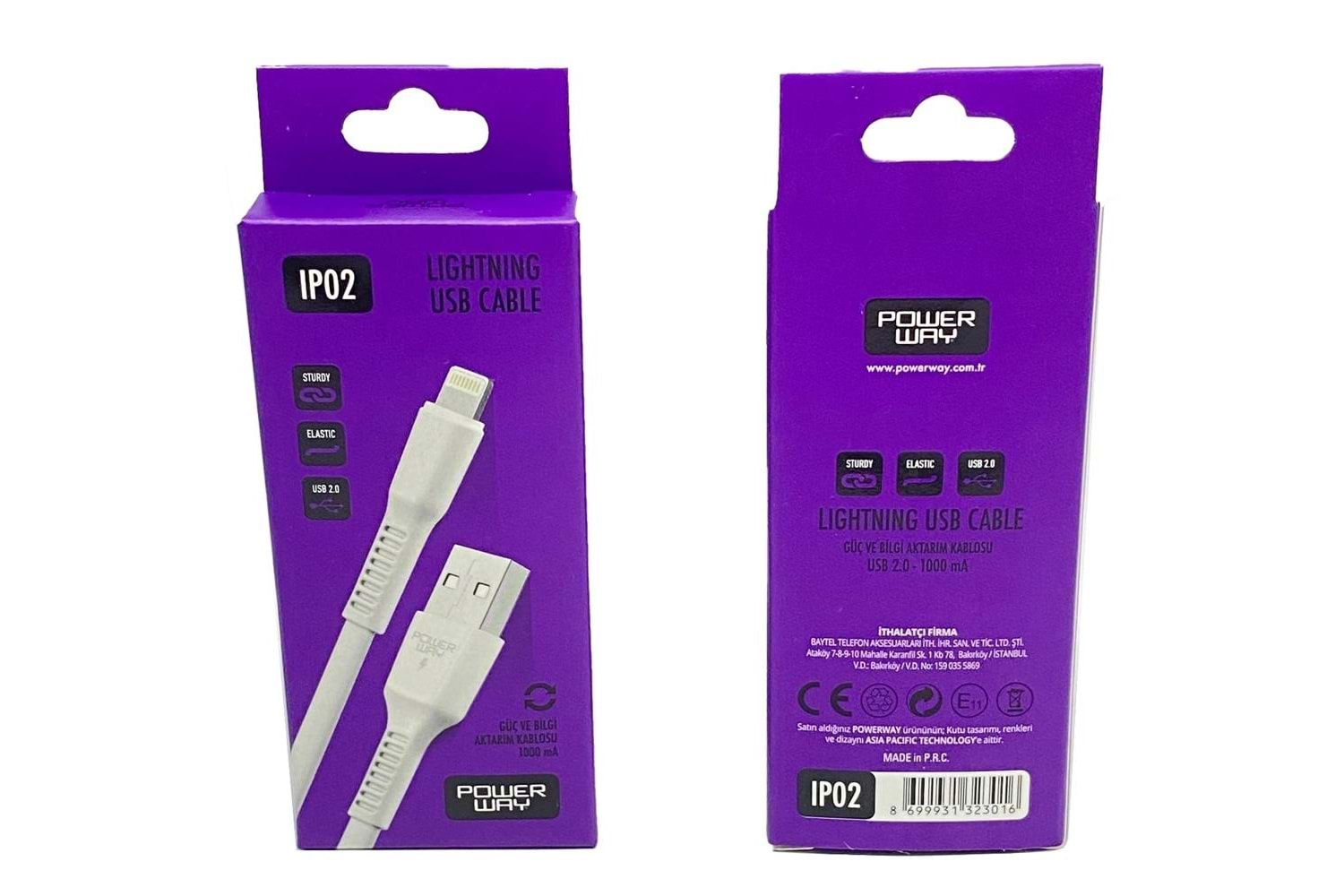 Powerway Ip02 Lightning 1Mt Usb Şarj Kablosu