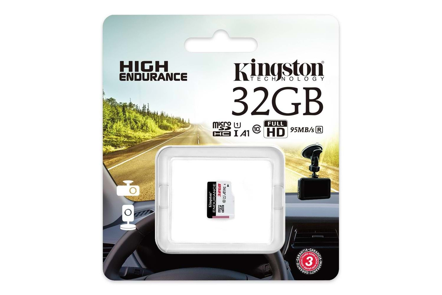 Kingston SDCE-32GB 32GB microSDHC Endurance 95R-30W C10 A1 UHS-I Card Only Hafıza Kartı