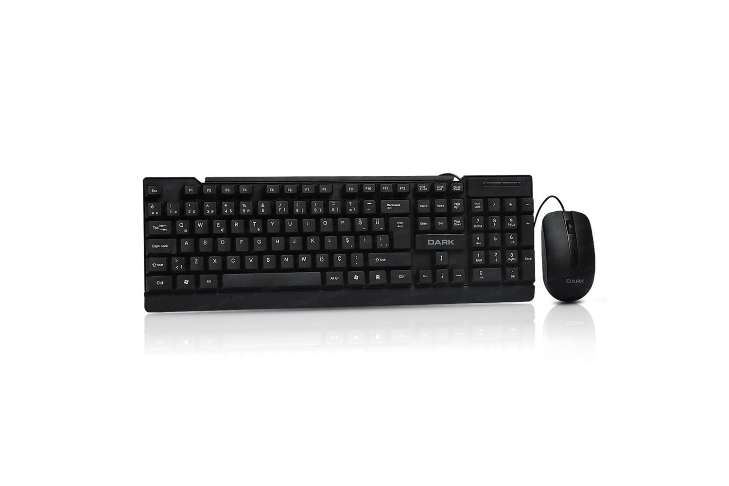 Dark DK-AC-KM1060 Türkçe Q Kablolu Ev & Ofis Yüksek Tuşlu Klavye & Mouse Set