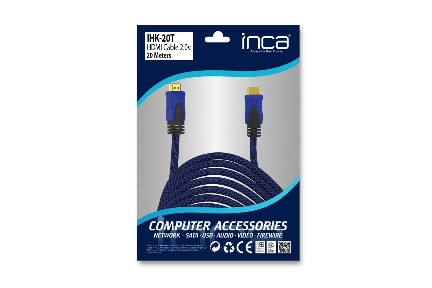 Inca IHK-20T 2.0 20mt Hdmı Kablo 18 Gbps 4K& 2K & FULL HD