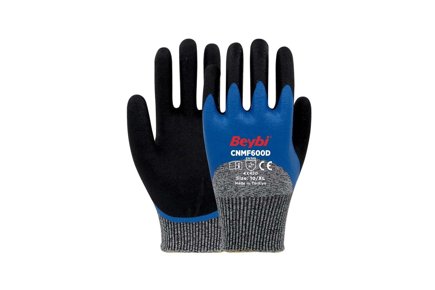 Beybi CNMF610D 10 Beden 12li Kesilmeye Dayanıklı Mikro Köpük 3-4 Nitril Kaplı Eldiven