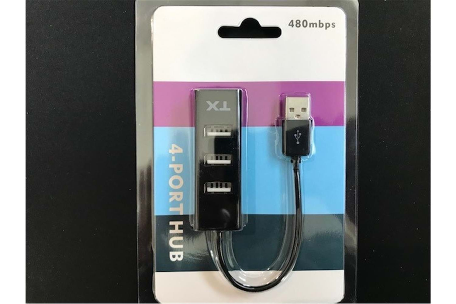 Tx ACUSB24 4Port Usb Hub Siyah 2.0 480Mbps (0,11cm Kablo Uzunluğu)