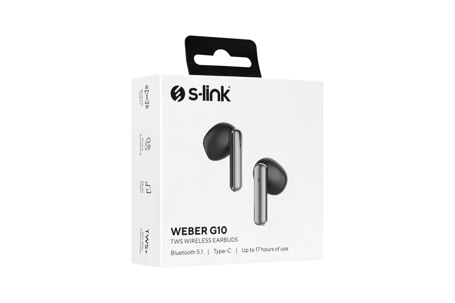 S-link Weber G10 Siyah Dokunmatik Gerçek Kablosuz Bluetooth V5.1 TWS Mikrofonlu Kulaklık