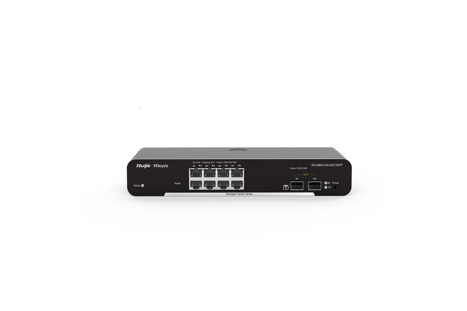 Ruijie RG-NBS3100-8GT2SFP 8-Port Gigabit L2 Managed Switch, 8 Gigabit RJ45 Ports,2 SFP Slots