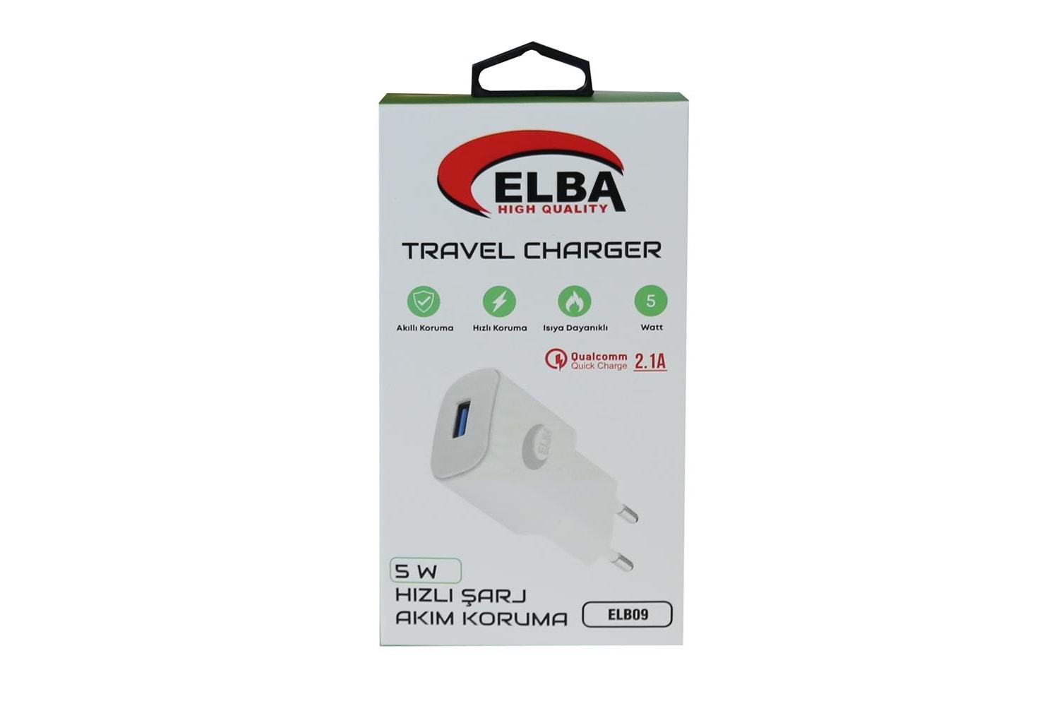 Elba Elb09 5W 2.1A Hızlı Şarj Akıllı Koruma Usb EV Şarj Kafa