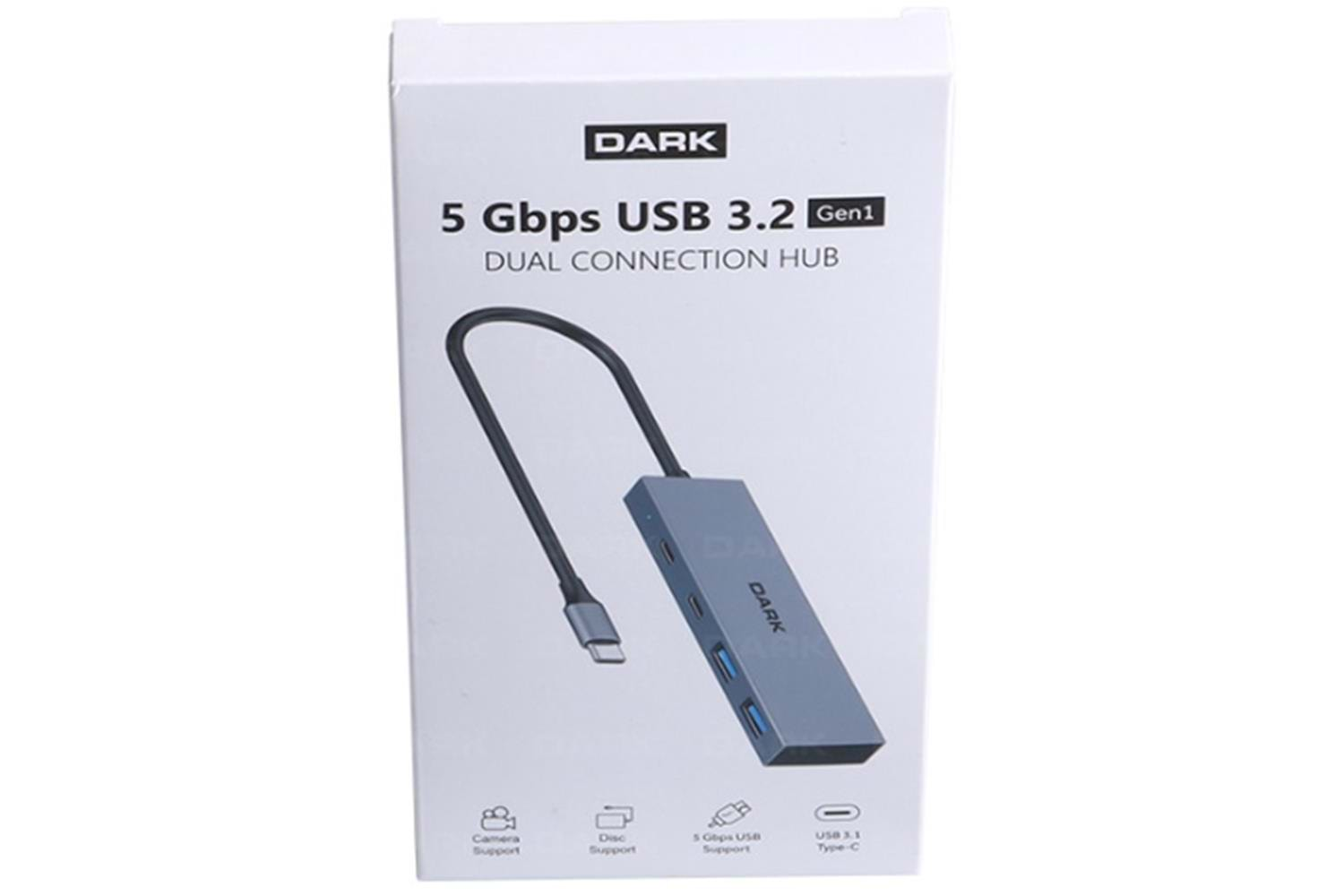 Dark DK-AC-USB312C 4 Port USB Type-C HUB 2X USB3.0 Type-A & 2X USB3.1 Type -C