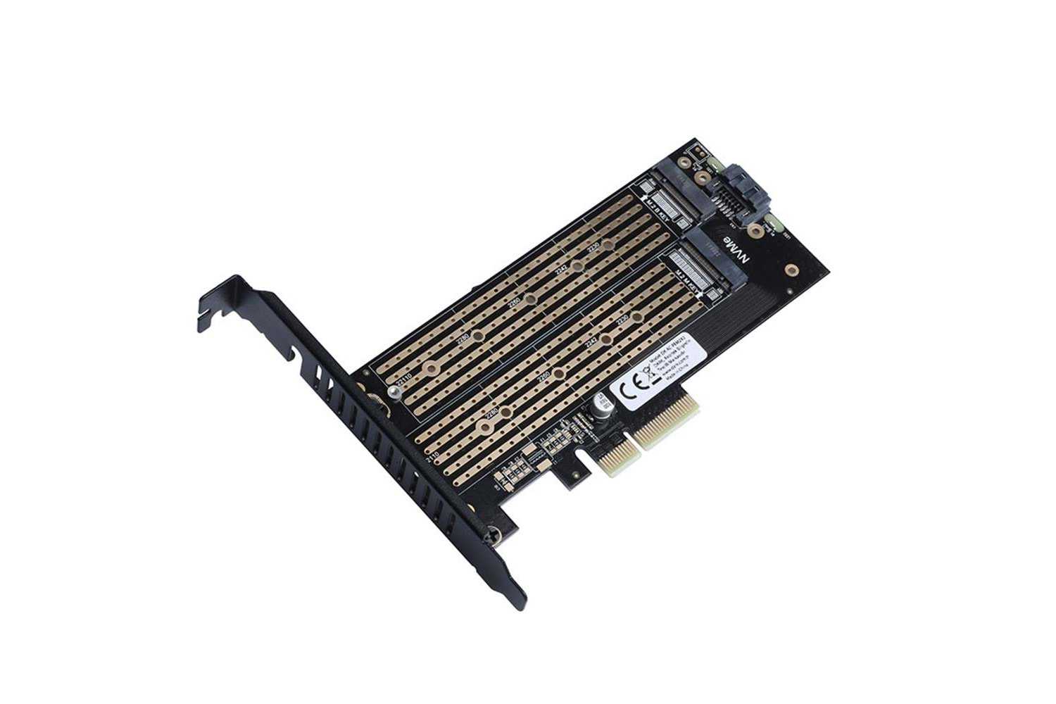 Dark SATA + NVMe M.2 SSD PCI-E Kartı