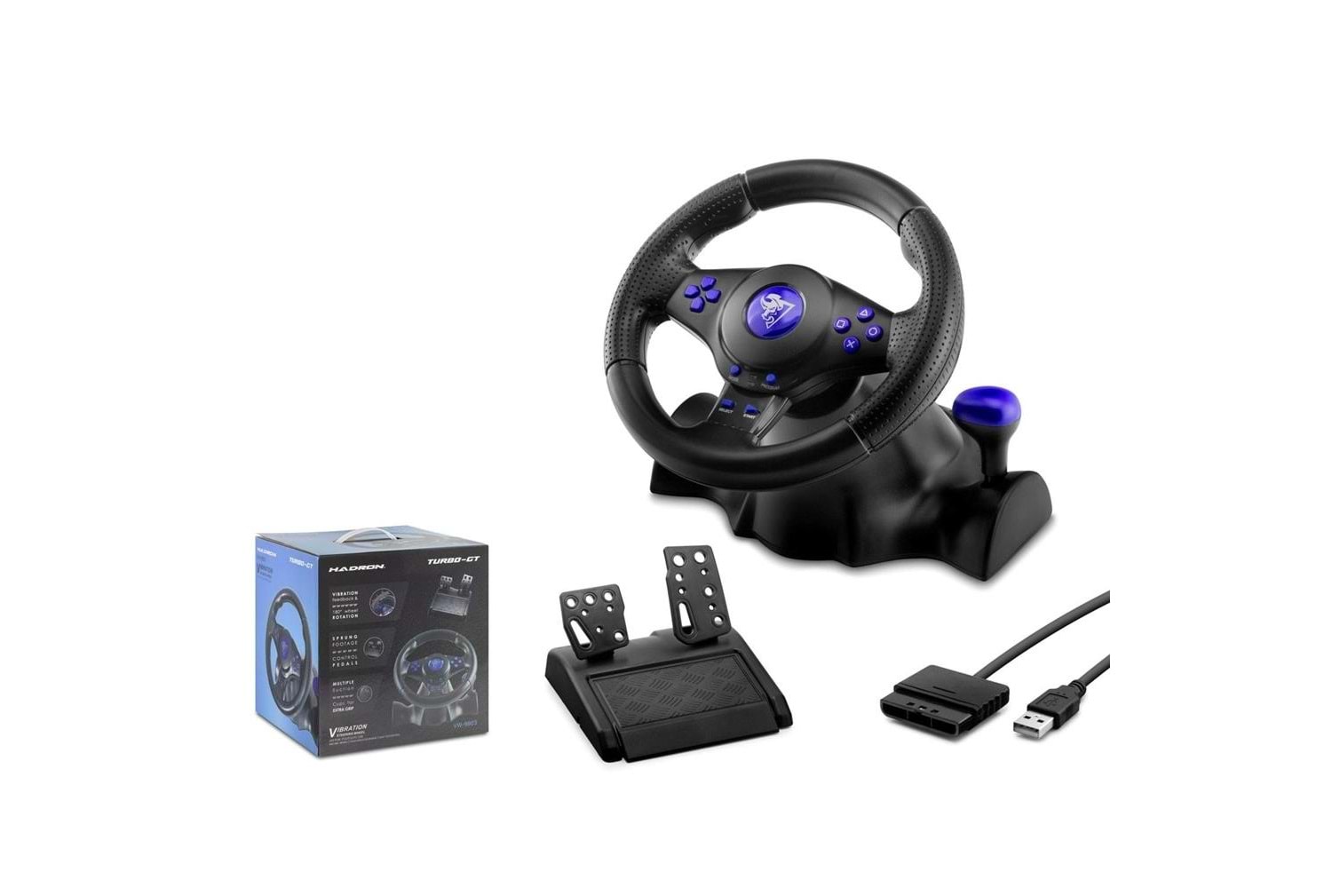 HADRON VW-9803 Oyun Direksiyon Seti 3in1 PS3&PS2&PC