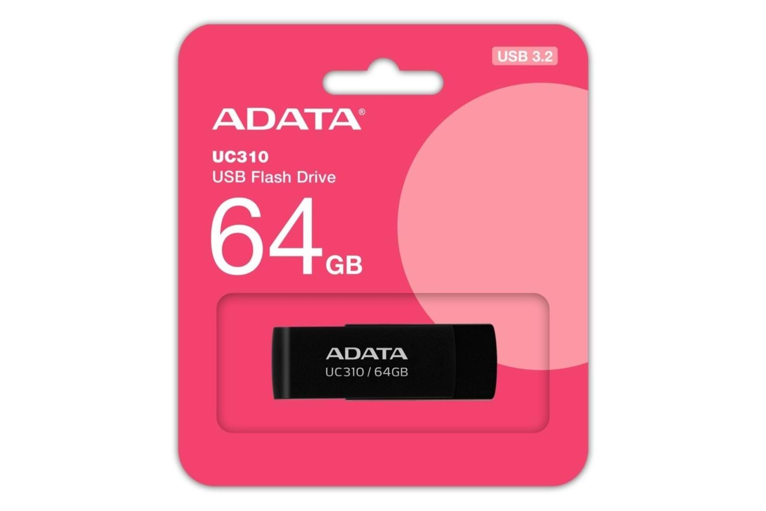 Adata UC310-64GB 64GB USB3.2 Gen1 Black Flash Bellek