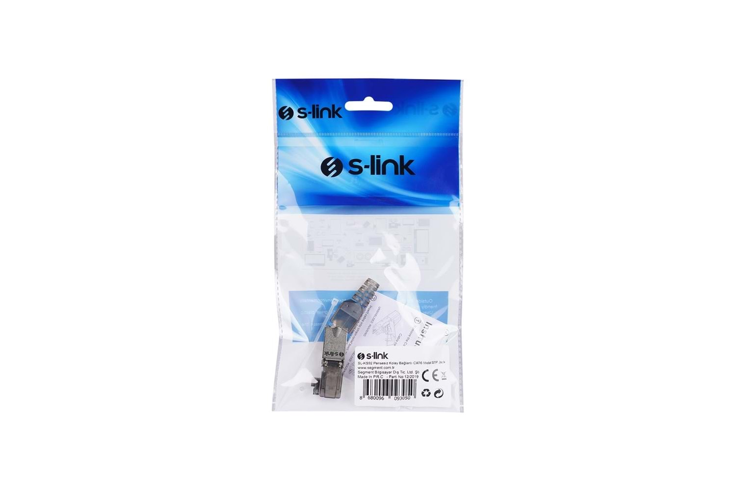 S-link SL-KS92 Pensesiz Kolay Bağlantı CAT6 Metal STP Jack