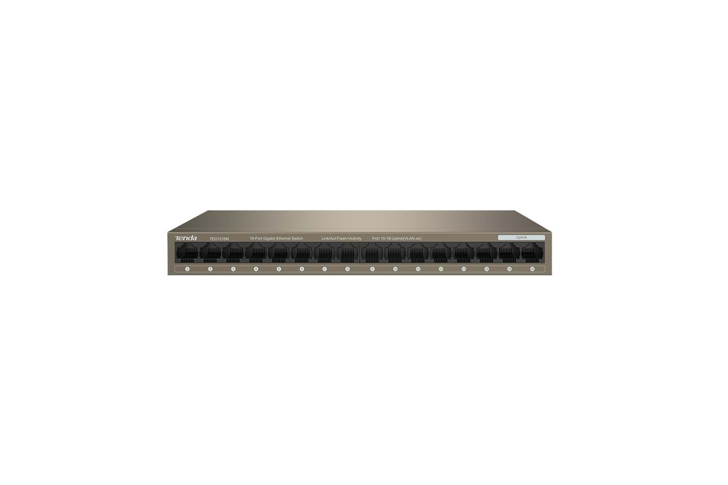 Tenda TEG1016M 16 Port 10-100-1000 Mbps Switch Metal Kasa