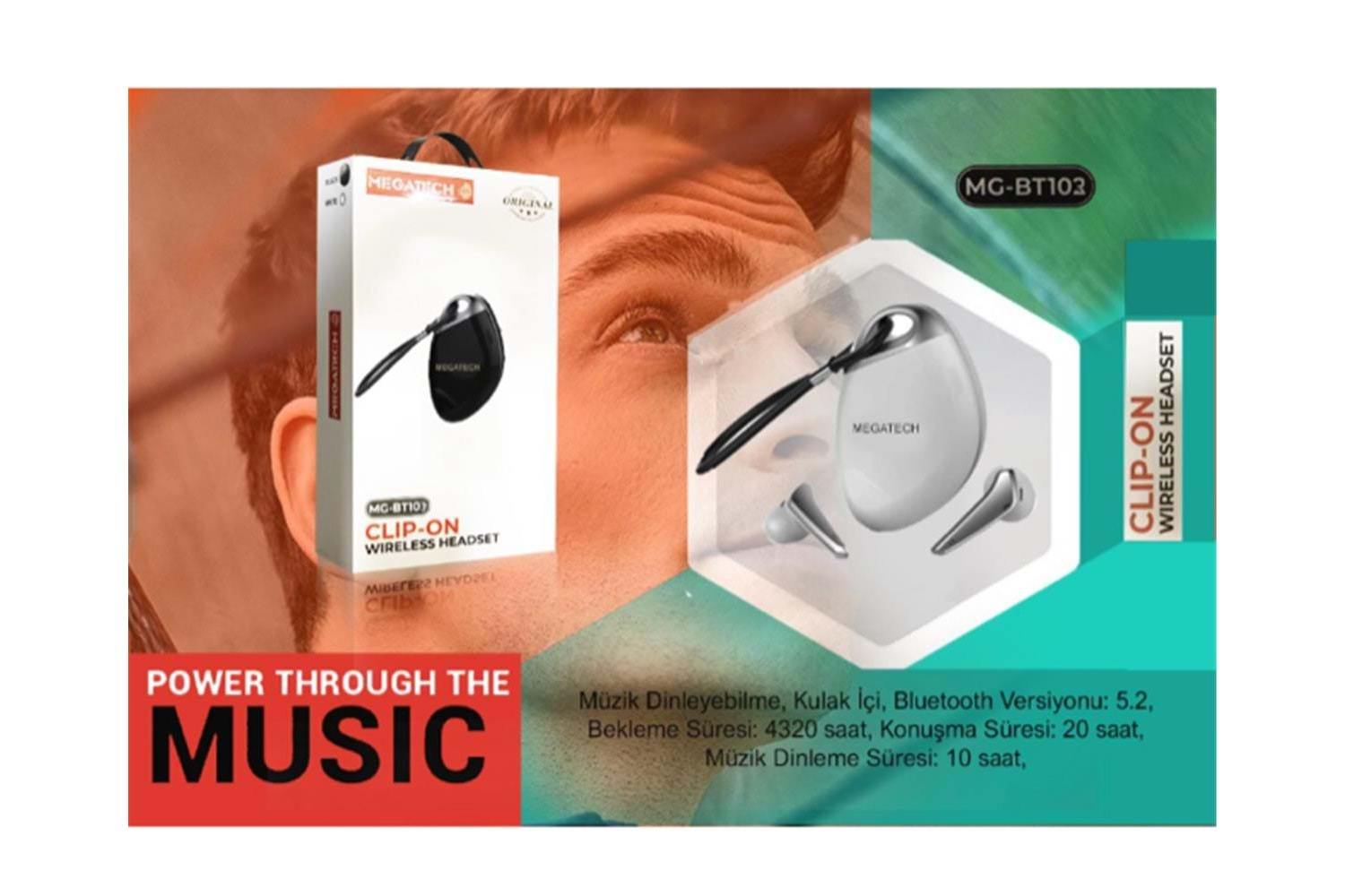 Megatech Mg-Bt101 true Bluetooth Earphone Kablosuz Kulaklık