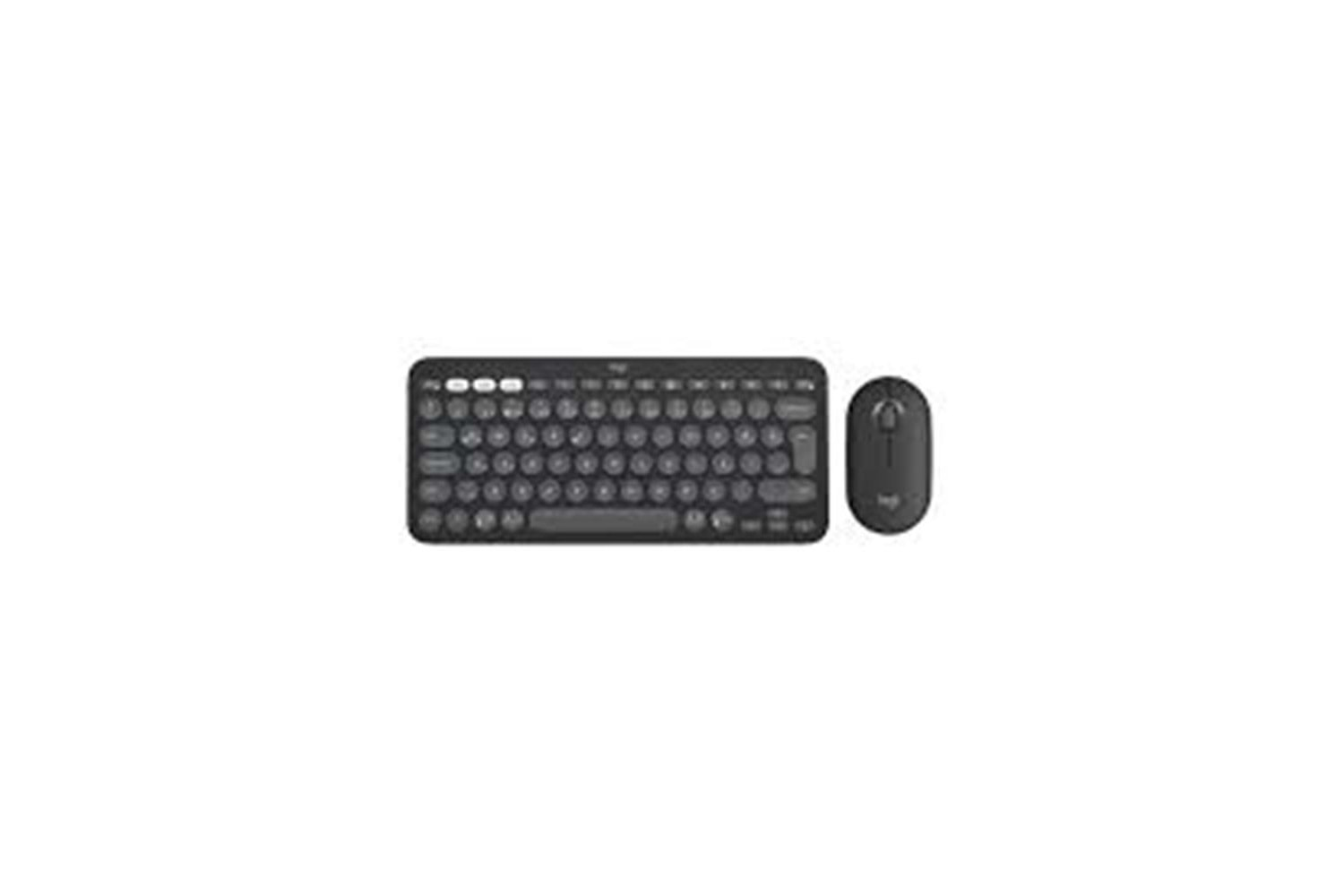 Logitech 920-012245 Grafit Pebble 2 Combo Çoklu Sessiz Kablosuz Türkçe Q Klavye Mouse Seti