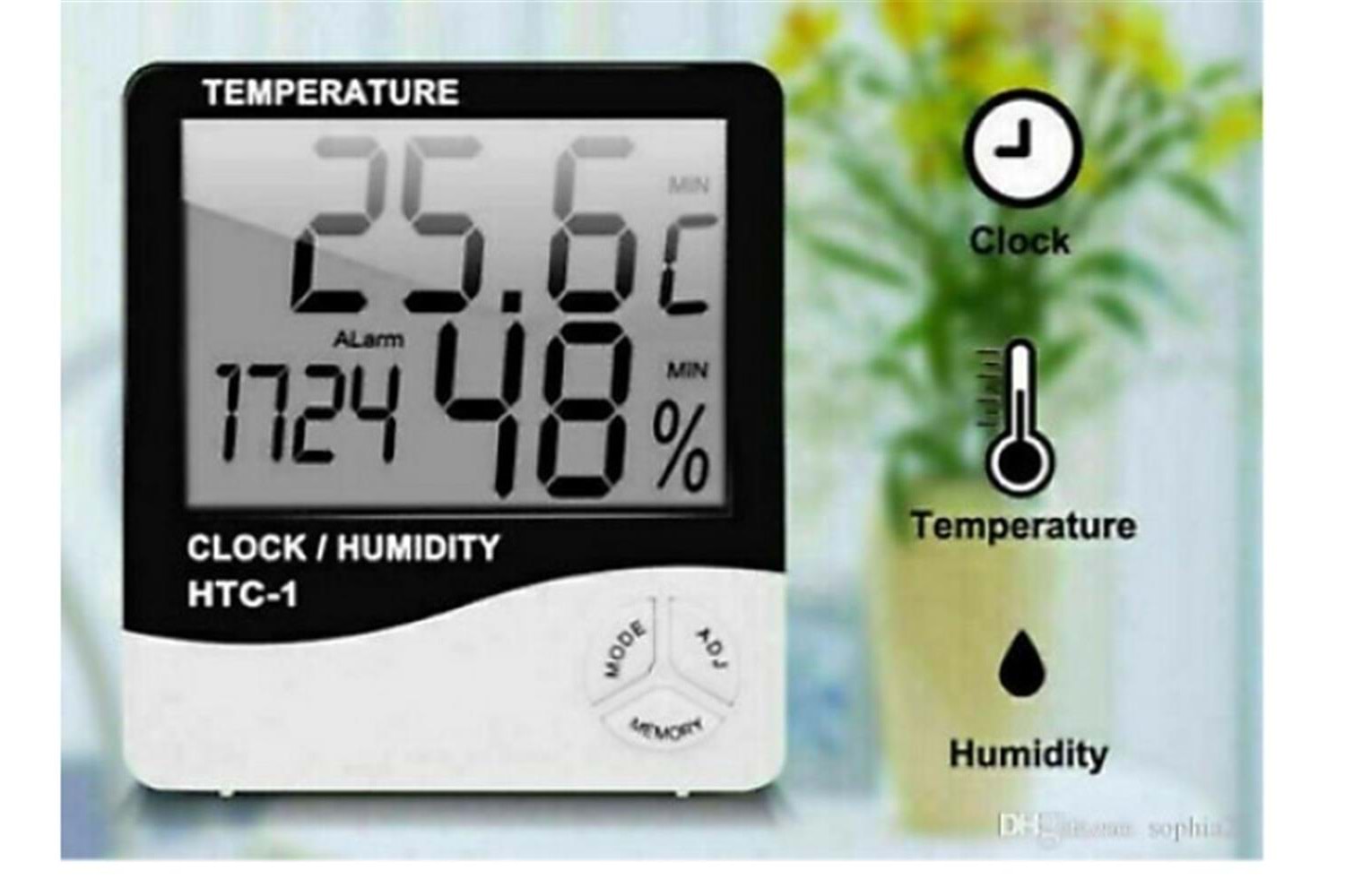Lotus BZD-483 Clock Dijital Nem ve Sıcaklık Ölçer Saat