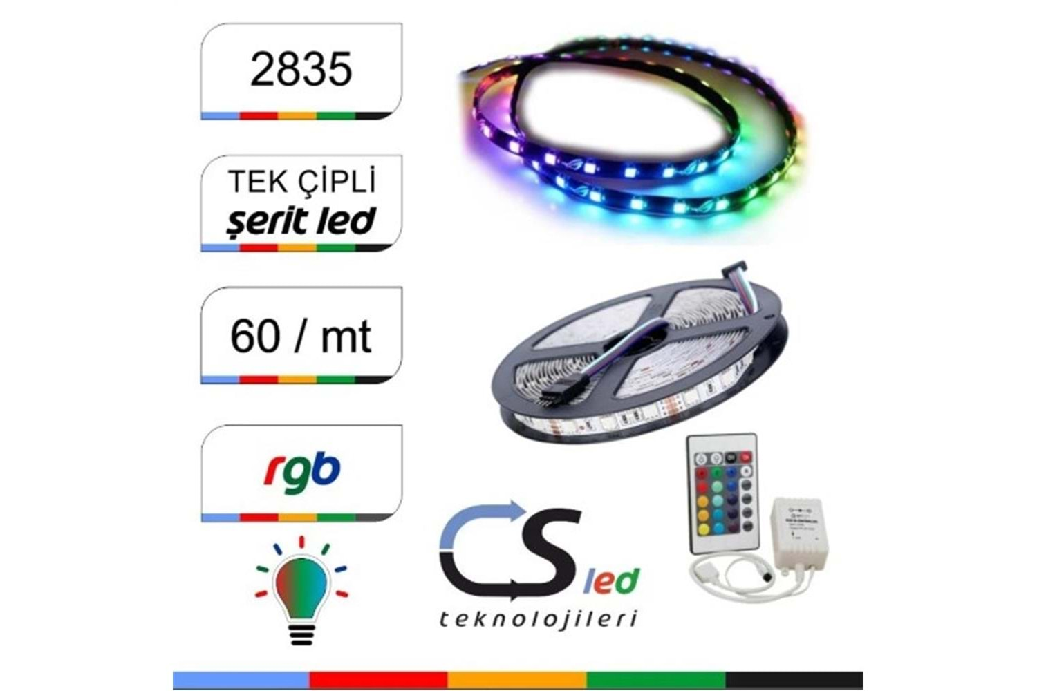 Blue Led-2835 Şerit Led RGB Animasyonlu