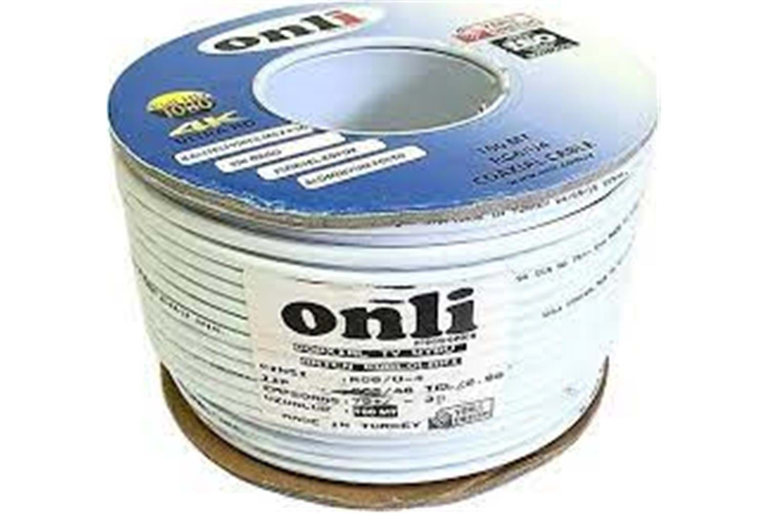 Onli RG6-U4 48 Tel 0,90 CCS-AL 100 metre Anten Uydu Kablosu