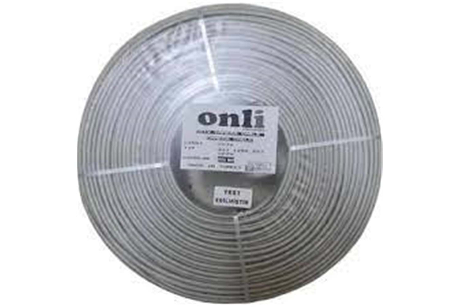 Onli ON-5001 2+1 1x0,50 mini Coax 2x0,50mm 250 metre CCA Kamera Kablosu