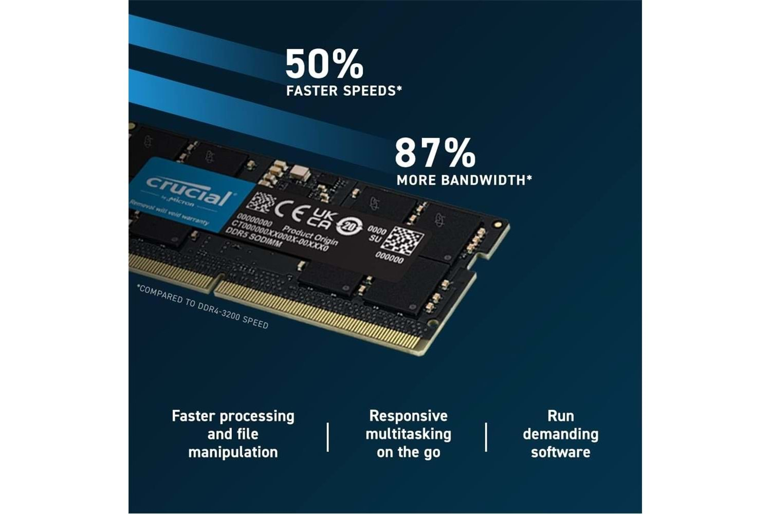 Crucial 16GB DDR5 4800MHz CL40 CT16G48C40S5 Notebook Ram