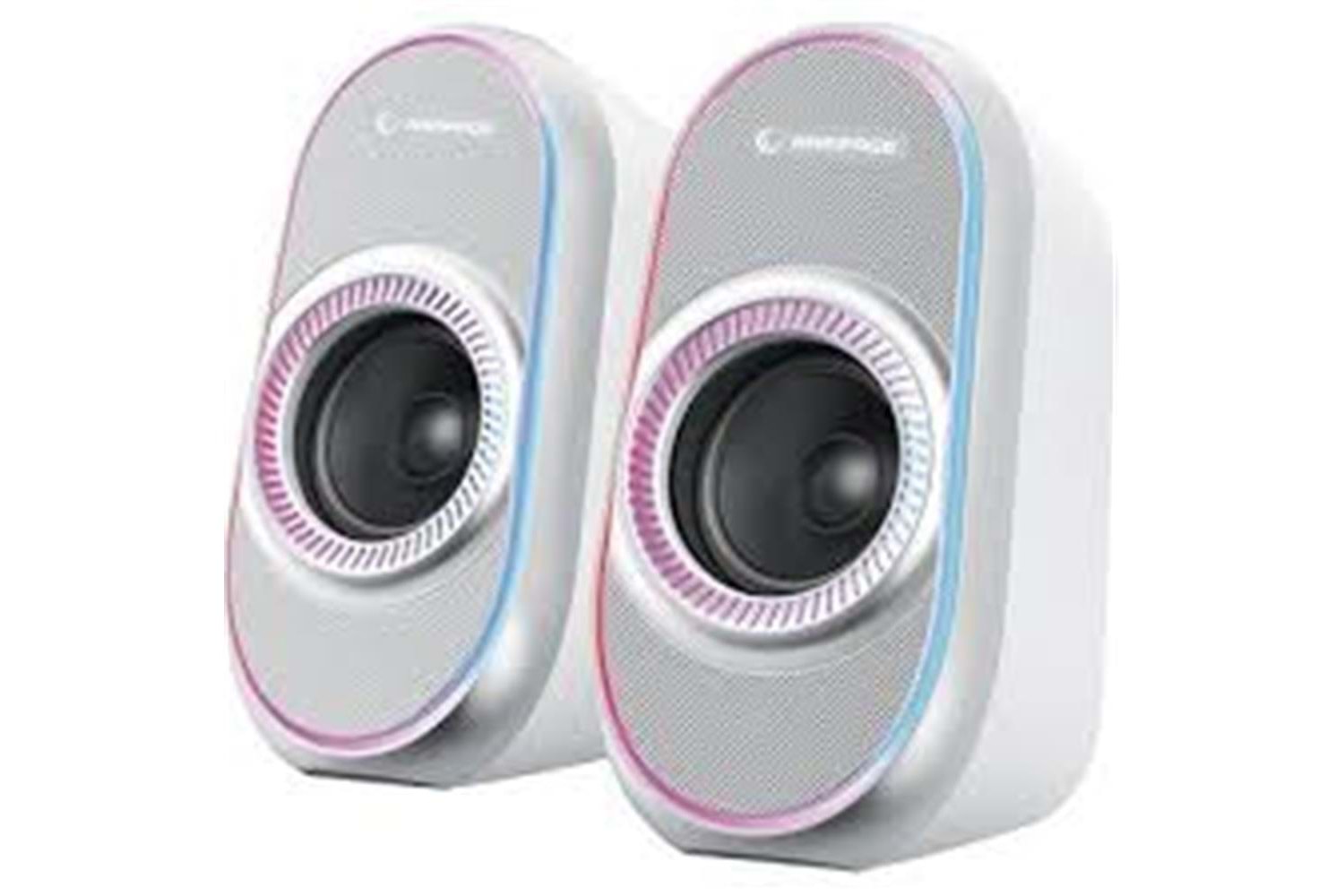 Rampage RMS-X3 2.0 6W Bluetooth Özellikli Beyaz Multimedia RGB Işıklı Gaming USB Speaker