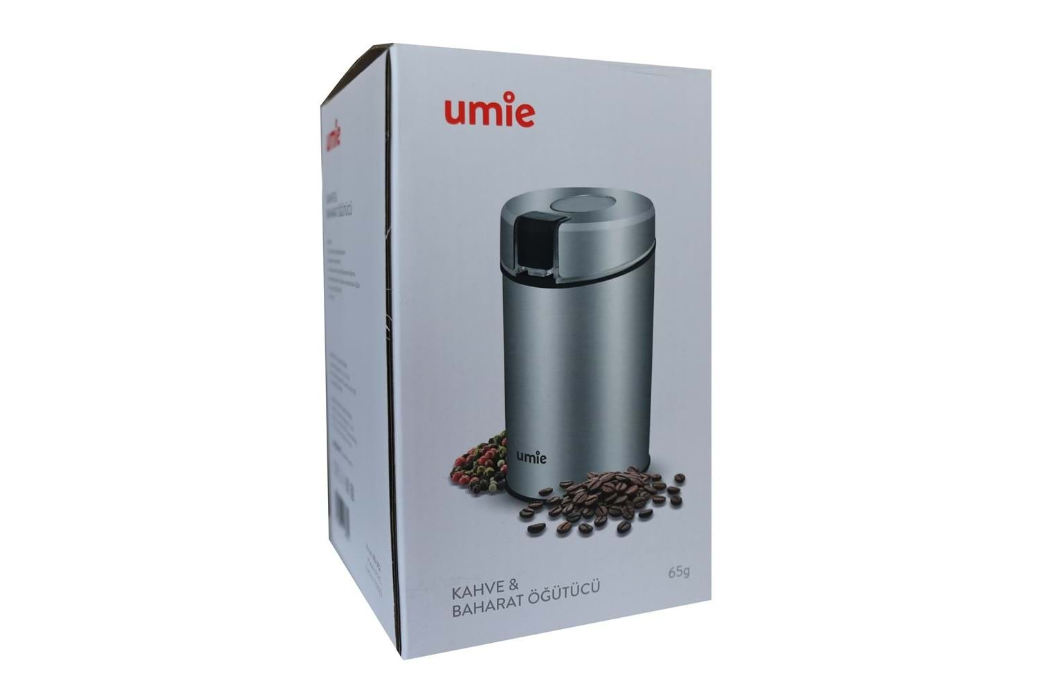 UMIE KB-U52 65G kapasiteli Pazlanmaz Çelik 160W Kahve ve Baharat Öğütücü