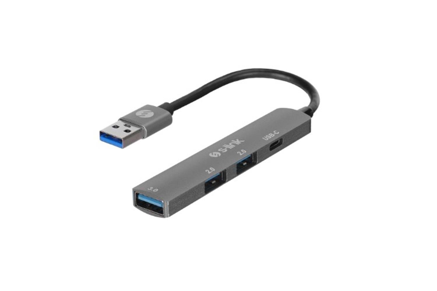 S-link SW-U322 2-USB2.0, 1-USB3.0, 1-Type-C Type-C Metal USB Hub
