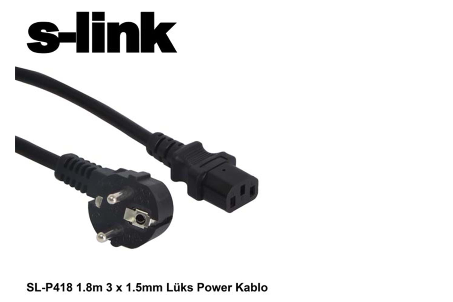 S-link SL-P175 1.5m 0.75mm Lüks Power Kablo