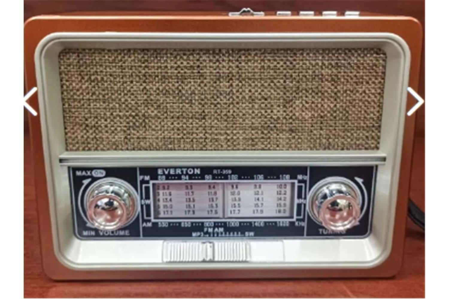 Everton RT-359 Fm-Am-Sw-Usb&Tf Player Güneş Enerjili Nostaljik Radyo