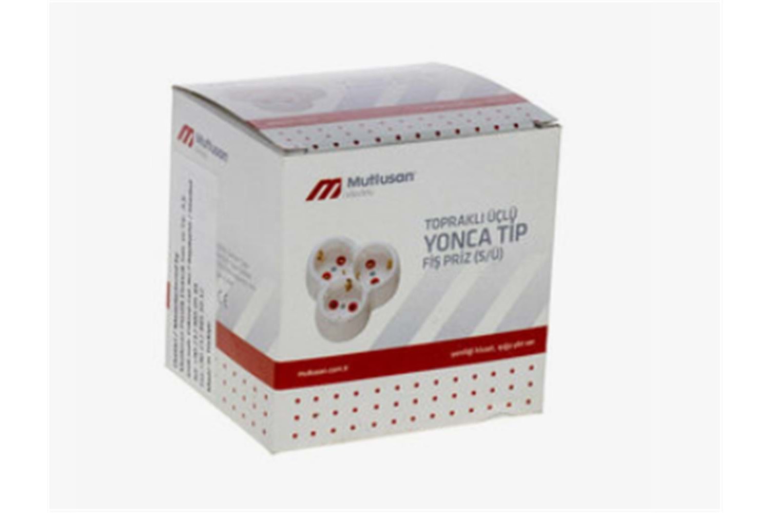 Mutlusan Topraklı 3lü Fiş,Priz (Yonca Tip) 001 170 033002 00 00