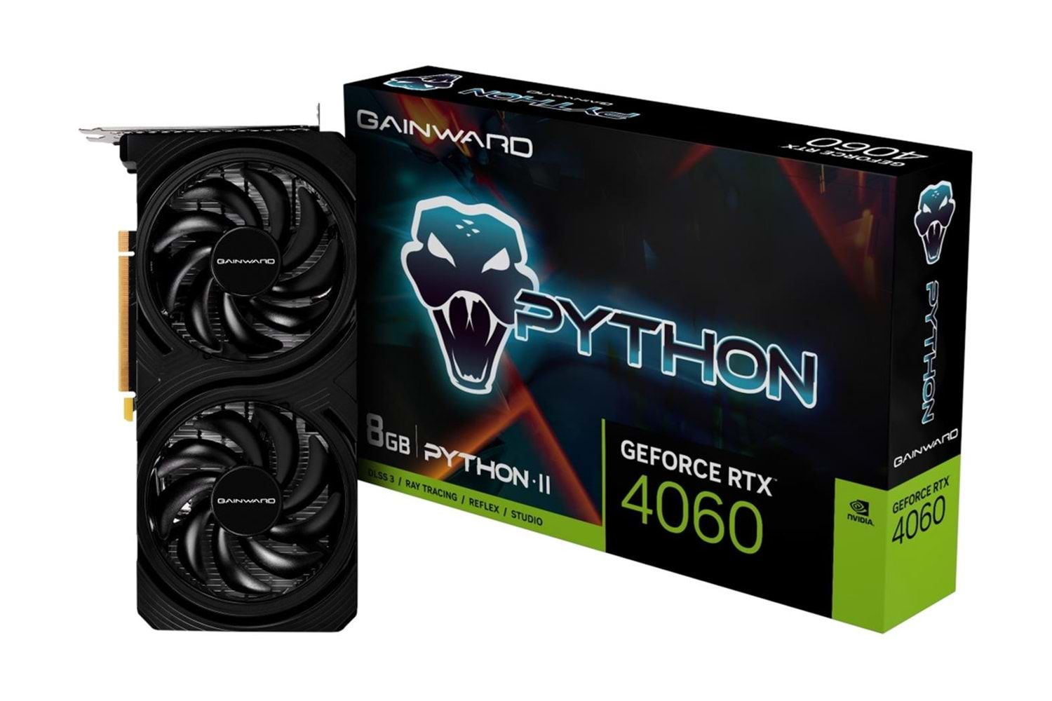 Gainward GeForce RTX4060 Python II 8GB GDDR6 128 Bit DLSS 3 Ekran Kartı